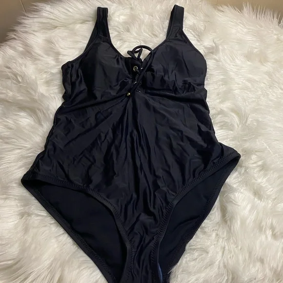 Mossimo size Medium black one piece swimsuit - Picture 7 of 12